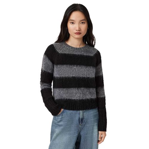 AllSaints Lou Striped Sparkle Jumper